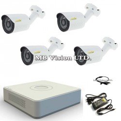 ТОП комплект с 4 HD камери с IR до 30m + HD DVR хибриден рекордер ТОП комплект с 4 HD камери с IR до 30m + HD DVR хибриден рекордер